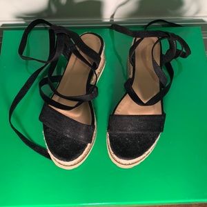 Pretty Little Thing lace up espadrilles